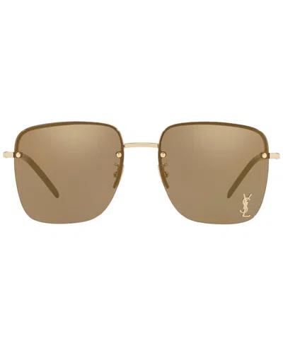 Saint Laurent Women's Mirror Sunglasses, Sl 312 M-006 In Silver