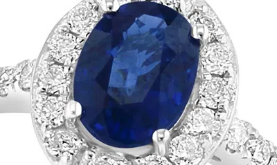 Shop Effy 14k White Gold Diamond & Sapphire Ring