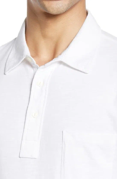 Shop Faherty Sunwashed Organic Cotton Polo In White