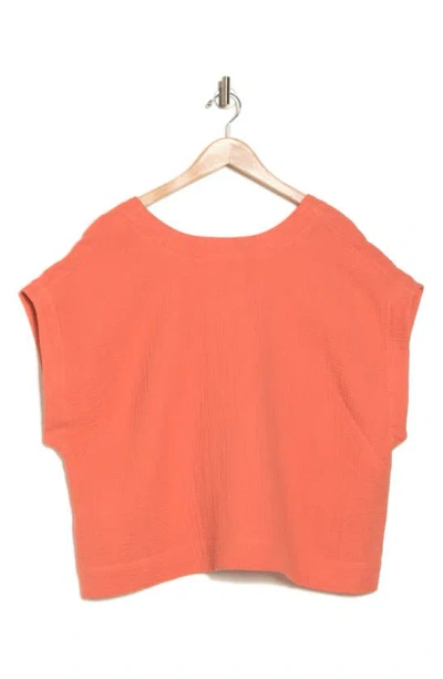 Shop Madewell Joy Top In Classic Coral
