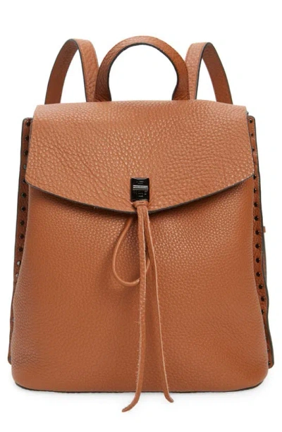 Shop Rebecca Minkoff Darren Signature Leather Backpack In Rocher