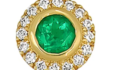 Bony Levy El Mar Diamond & Emerald Circle Pendant Necklace In 18k Yellow Gold