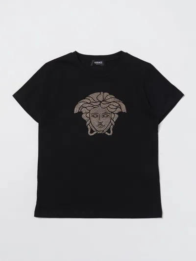 Shop Young Versace T-shirt  Kids Color Black