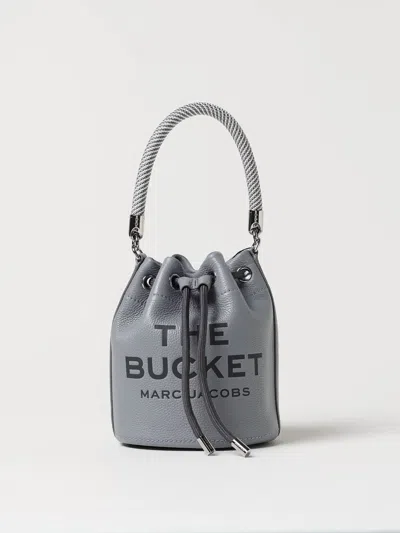 Shop Marc Jacobs The Bucket Bag In Grained Leather In Grey 1