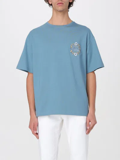 Shop Etro T-shirt  Men Color Blue