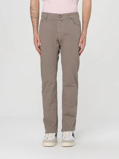 Jacob Cohen Logo-patch Trousers In Grey