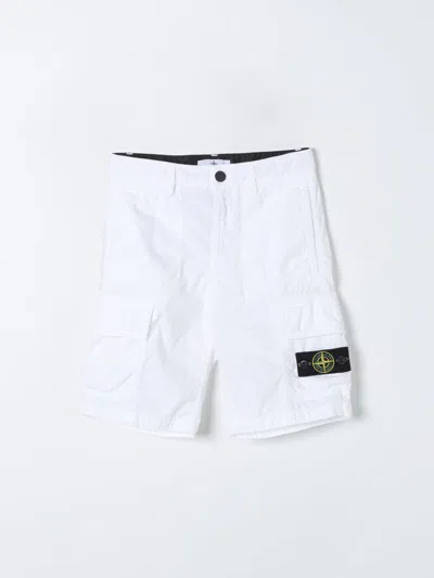 Stone Island Shorts  Junior Kids Color White In White