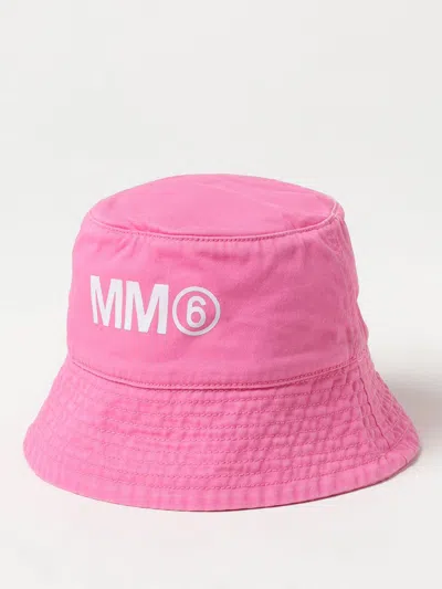 Shop Mm6 Maison Margiela Hat  Kids Color Pink