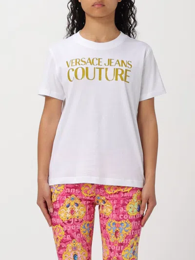 Versace Jeans Couture White Printed T-shirt In White
