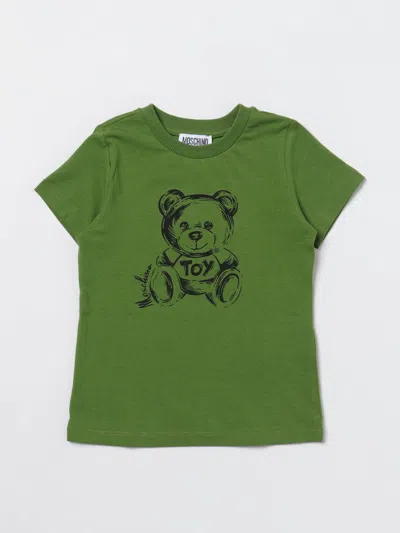 Shop Moschino Kid T-shirt  Kids Color Green
