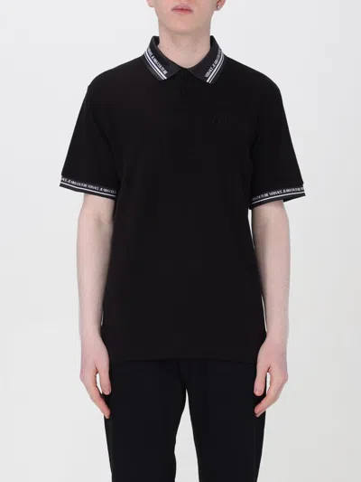 Shop Versace Jeans Couture Polo Shirt  Men Color Black