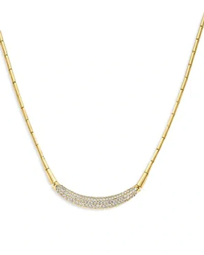 Shop Bloomingdale's Diamond Curved Bar Necklace In 14k Yellow Gold, 2.60 Ct. T.w. - 100% Exclusive