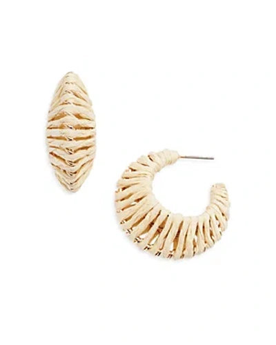 Shop Aqua Woven Hoop Earrings - 100% Exclusive In Ivory