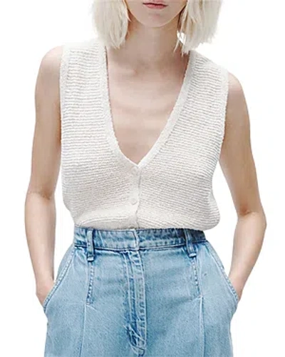 Shop Rag & Bone Jackie Wool Sweater Vest In Ivory