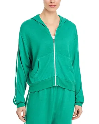 Shop Aqua Lechelle Zippered Hoodie - 100% Exclusive In Green/white