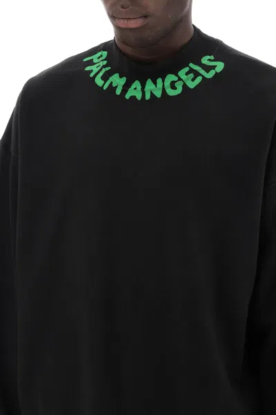 Shop Palm Angels Sweatshirt With In Black