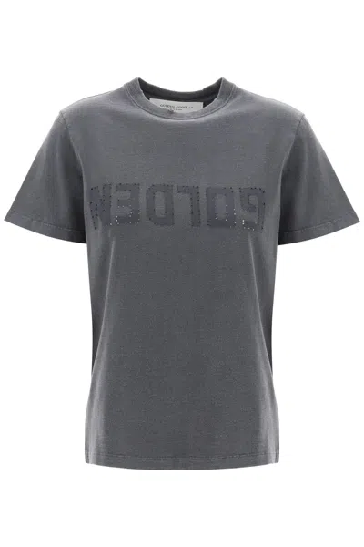 Shop Golden Goose Reversed Logo T Shirt In Grey