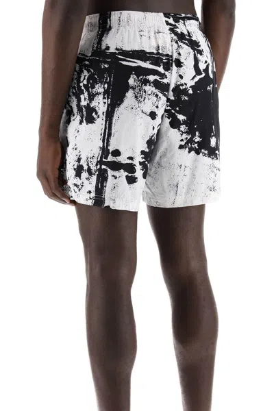 Shop Alexander Mcqueen Able Women' Beach Shorts In White,black