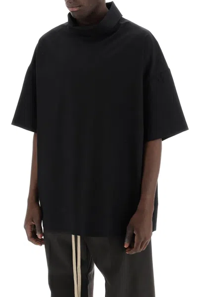 Shop Fear Of God High Necked Oxford Top With Long In Black
