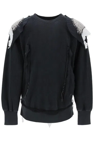 Shop Maison Margiela Inside Out Sweatshirt In Black