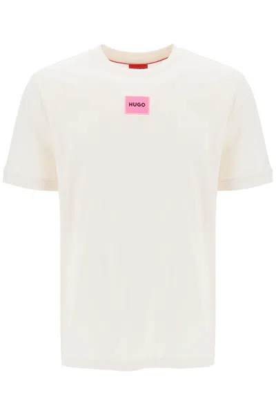 Shop Hugo Diragolino Logo T Shirt In Neutro