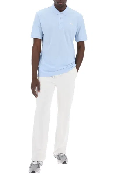 Shop Hugo Cotton Piqué Donos Polo Shirt In Light Blue