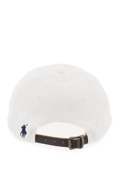 Shop Polo Ralph Lauren Baseball Cap In Twill With Embroidered Flag In 白色的