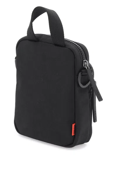 Shop Hugo Nylon Shoulder Bag With Adjustable Strap In 黑色的