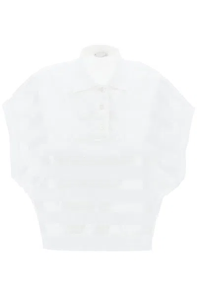Shop Brunello Cucinelli Cotton Dazzling Striped In White