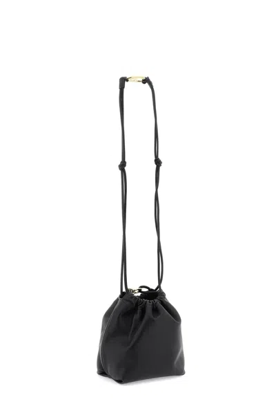 Shop Valentino Garavani Vlogo Pouf Bucket Bag With In 黑色的