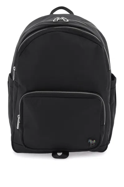 Shop Ps By Paul Smith Ps Paul Smith Nylon Backpack With Zebra Detail In 黑色的