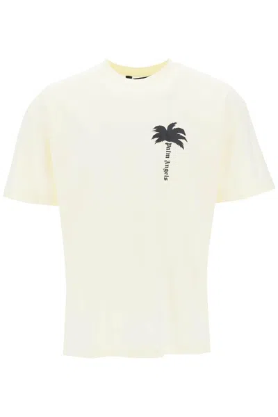 Shop Palm Angels Palm Tree Graphic T In Yellow