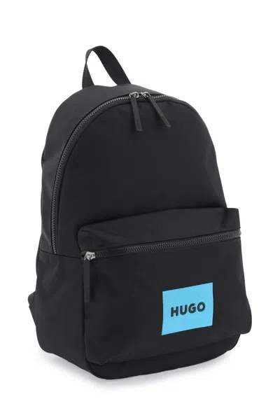 Shop Hugo Recycled Nylon Backpack In In 黑色的