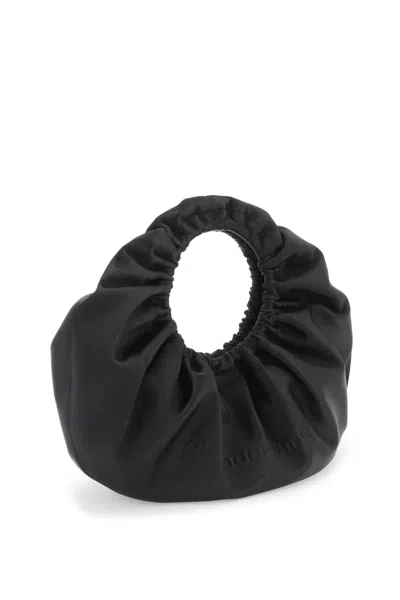 Shop Alexander Wang Satin Handbag With Handle In 黑色的
