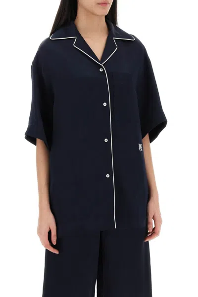 Shop Palm Angels Short Sleeved Pajama In 蓝色的