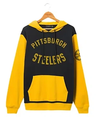 Shop Junk Food Clothing Steelers Goal Line Hoodie In Mustard/true Black