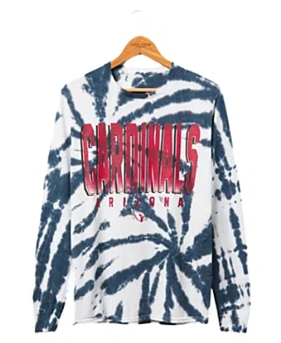 Junk Food Clothing Cardinals Game Time Tie Dye Long Sleeve Tee In True Black Tie-dye