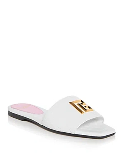Shop Balmain Women's Dafne Slide Sandals In White