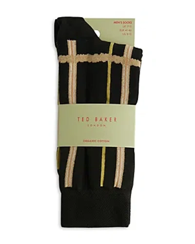 Shop Ted Baker Sokkate Check Pattern Socks In Black