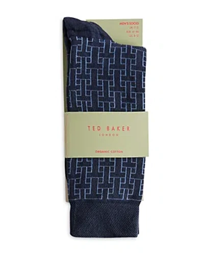 Shop Ted Baker T Pattern Socks In Blue