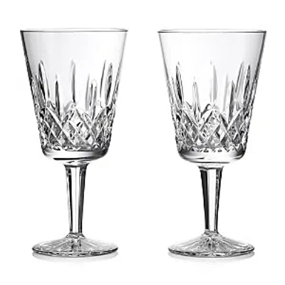 Waterford Lismore Large Crystal Glass Goblet 410ml Set Of Two In Clear