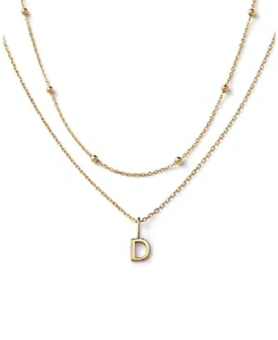 Shop Ana Luisa 10k Gold Layered Letter Necklace In Letter D Solid Gold