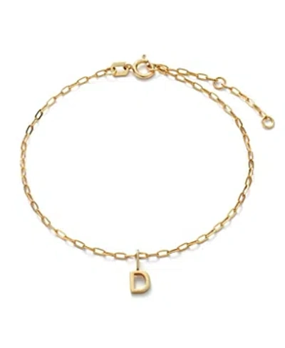 Shop Ana Luisa 10k Gold Letter Bracelet In Letter D Solid Gold