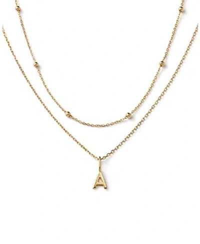 Shop Ana Luisa 10k Gold Layered Letter Necklace In Letter A Solid Gold