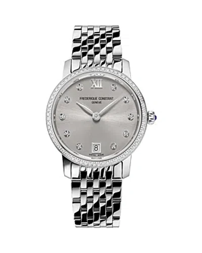 Shop Frederique Constant Classic Slimline Watch, 30mm In Silver
