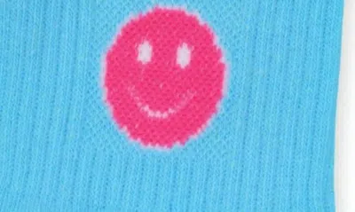 Shop Iscream Kids' Happy Smiles Crew Socks In Blue Multi