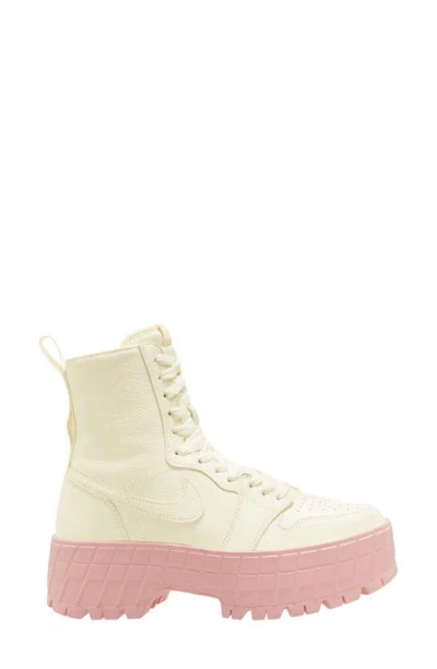 Shop Jordan Air  1 Brooklyn Platform Sneaker In Sail/ Sail/ Legend Pink