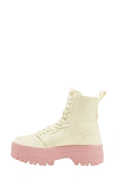 Shop Jordan Air  1 Brooklyn Platform Sneaker In Sail/ Sail/ Legend Pink