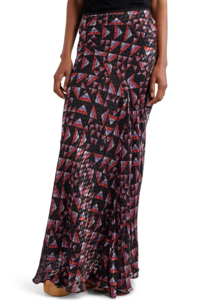 Shop Isabel Marant Katae Print Skirt In Black/ Multicolor
