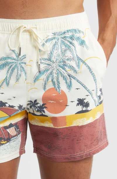 Fair Harbor The Bungalow Swim Trunks In Beach Sunset